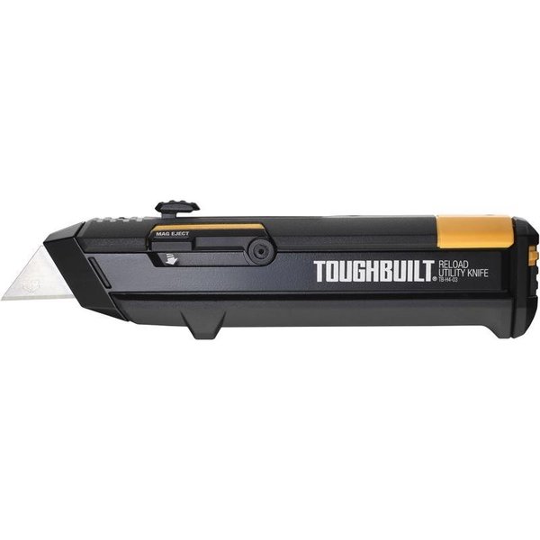 Toughbuilt 6.5 in. Retractable Reloading Utility Knife Black 1 pc TB-H4S2-03-6BES